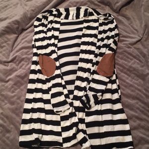 Striped knit cardigan